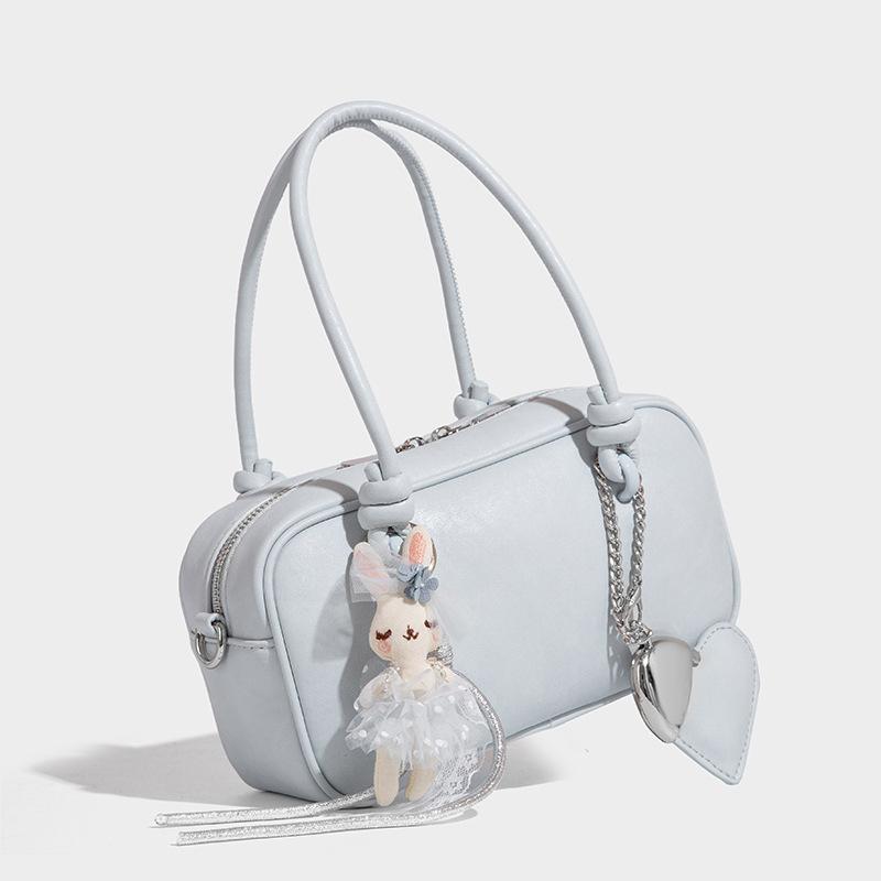 Niche Design Bowling Bag for Women 2025 New Fashion Retro Handbag Single Shoulder Crossbody Boston Bag