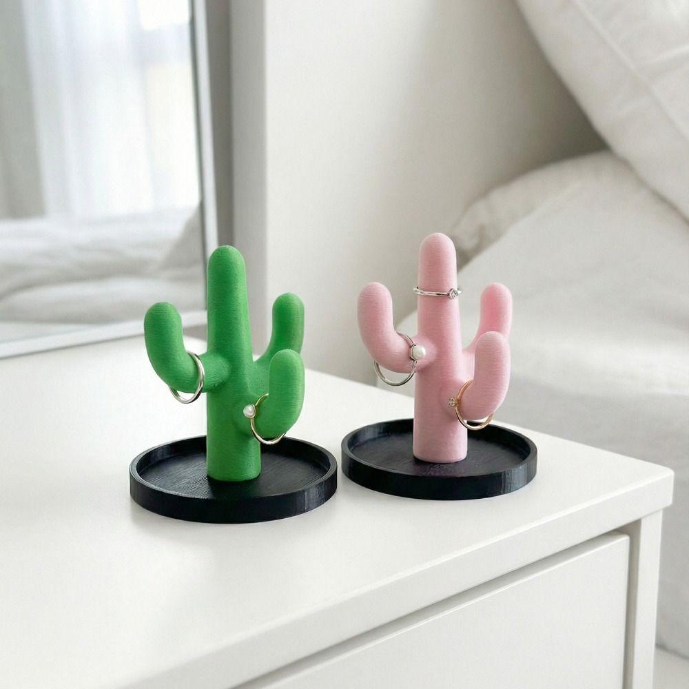 INS Jewelry Storage Tray Creative Bracelets Organizer Cute Cactus Trinkets Plate Photography Props
