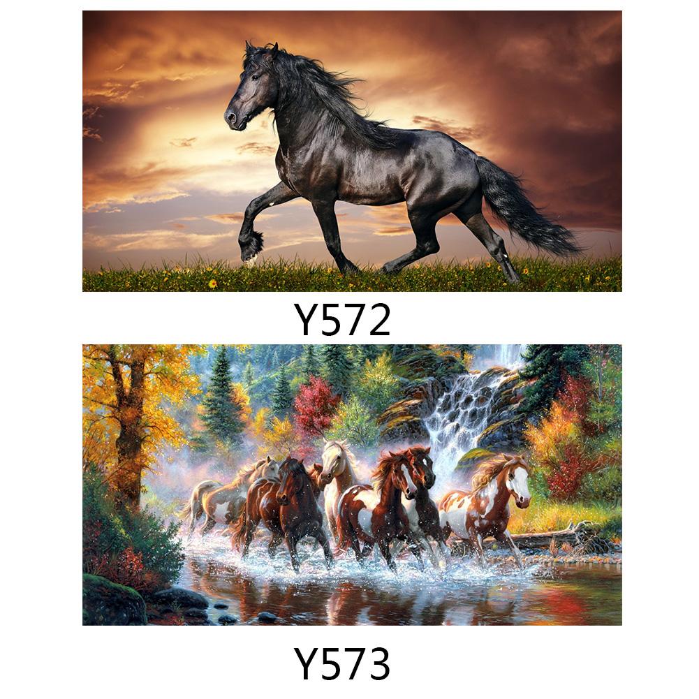5D DIY Diamond Painting Kits Horse Galloping Full Round Drill Wall Decor Art Crafts Mosaic Rhinestone Picture Home Decoration Gi