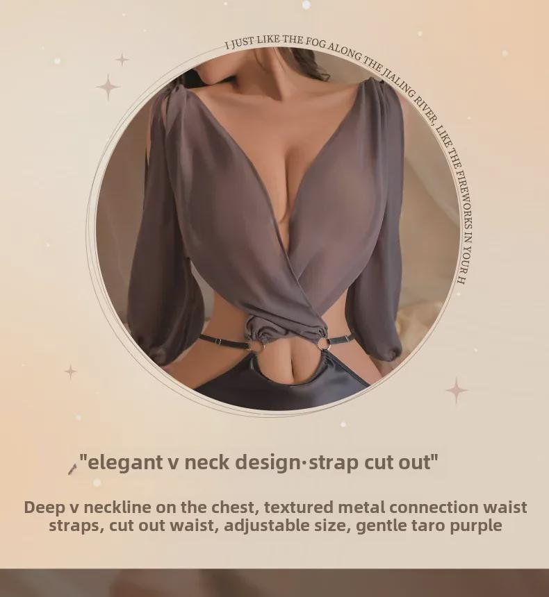 Manyan Deep V Sexy Lingerie: Goddess Nightclub Secretary Suit