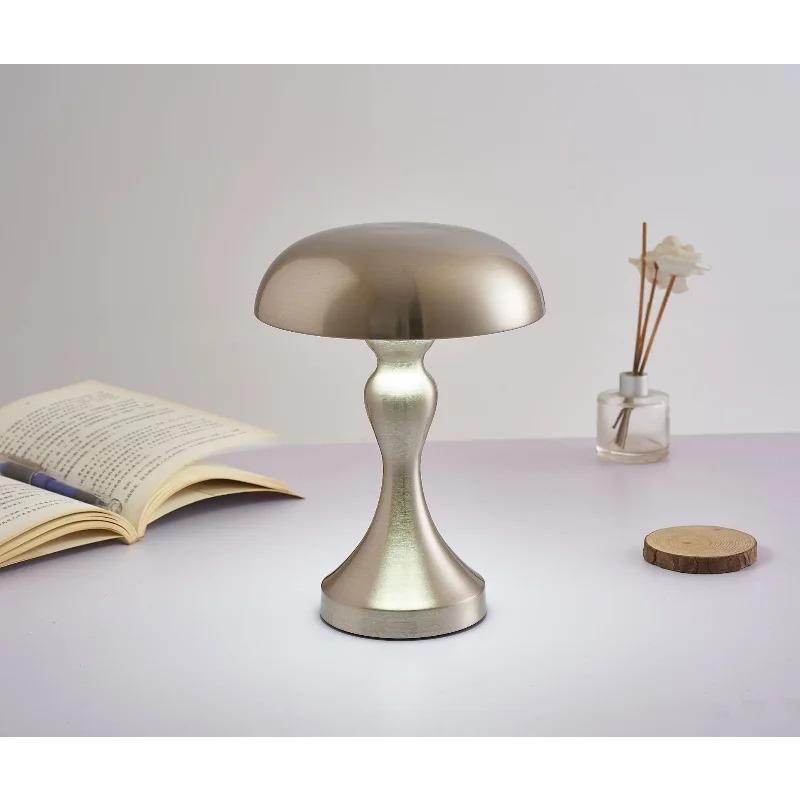 LED Table Lamps Touch Dimming USB Rechargeable for Bar Hotel Restaurant Bedside Decor Bedroom Nightlights Mushroom Lampara Gift
