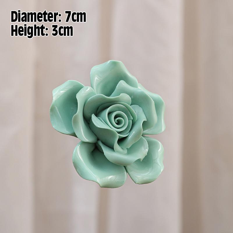 Artificial Flower Ceramic Handmade Fake Flower Art Floral Home Decor Wedding Party Prop Festivity Occasion Valentine's Day Props