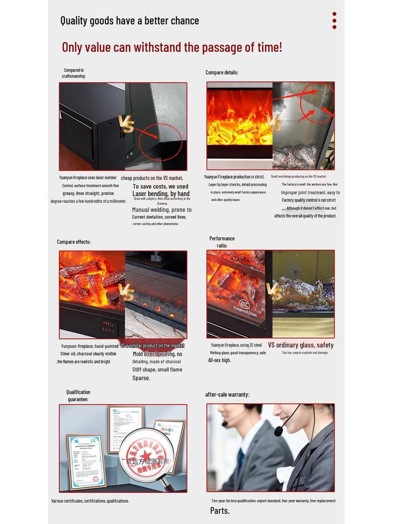 European Electric Embedded Fireplace: Energy-Saving Simulation Flame Heater for Home Décor