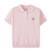 PawinPaw Girls' Cartoon Bear Knit Polo Shirt