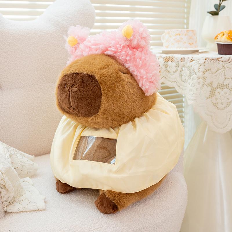 2330Cm Fun Professional Capybara Plush Doll Pillow Barber Bee Turtle Dress Capybara Animal Stuffed Home Decor Gift For Kids