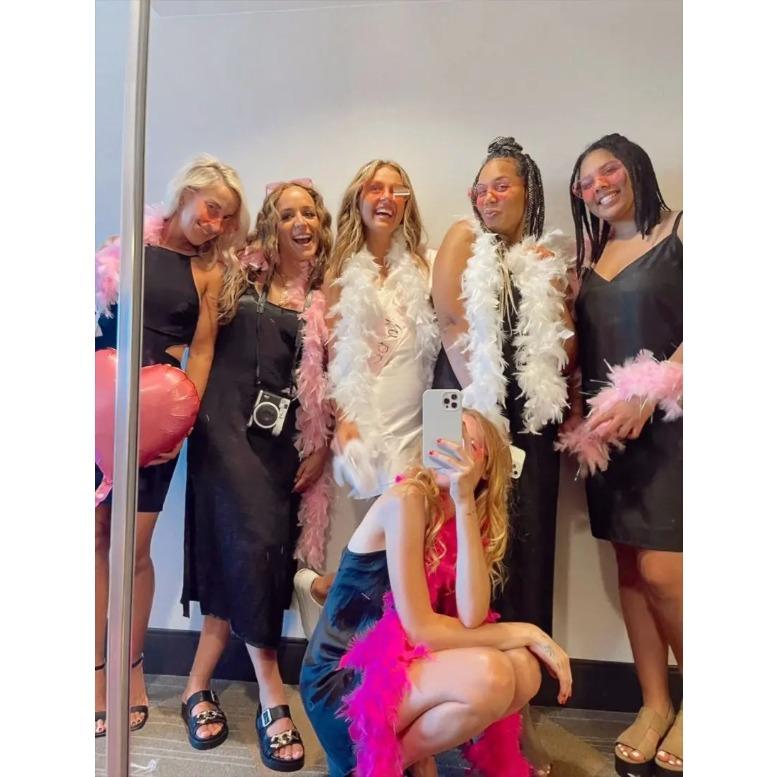 DIY 2 Yards Fluffy Pink Turkey Feather Boa Wedding Clothes Christmas DIY Decoration Chandelle Boas Feathers for Shawl Crafts 90 Gram