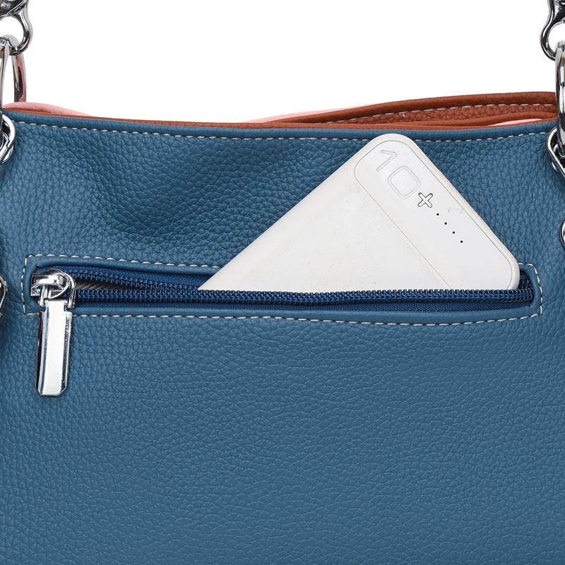 Women Handbag Patchwork Shoulder Messenger Office Work PU Leather Female Tote Bag Ladies Luxury Handbag Fashion Elegant Shoulder Bags