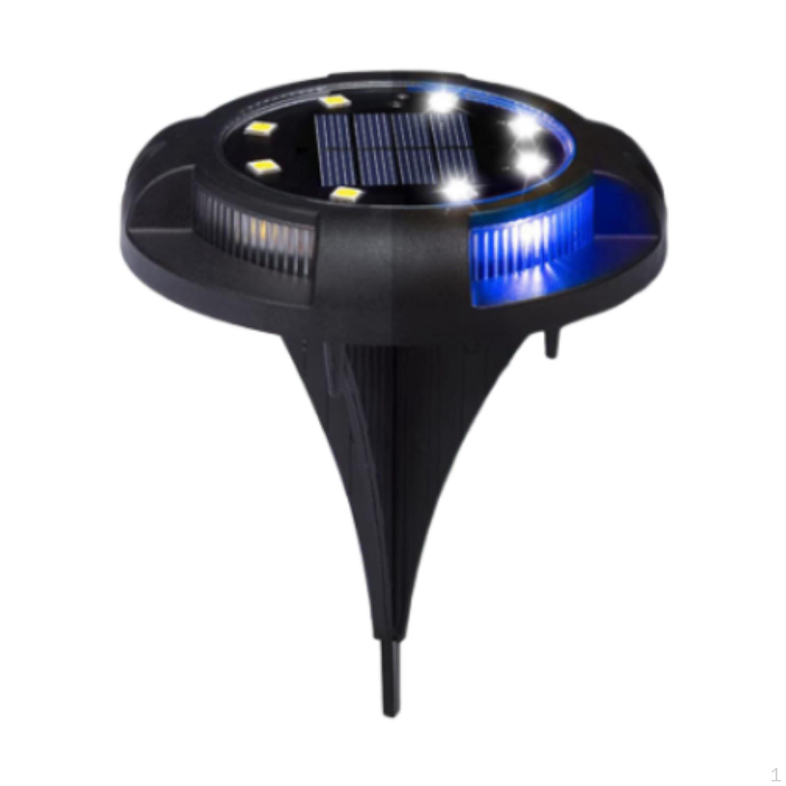 

8 LED Solar Ground Light Waterproof Control Garden Decoration Buried for Patio white blue