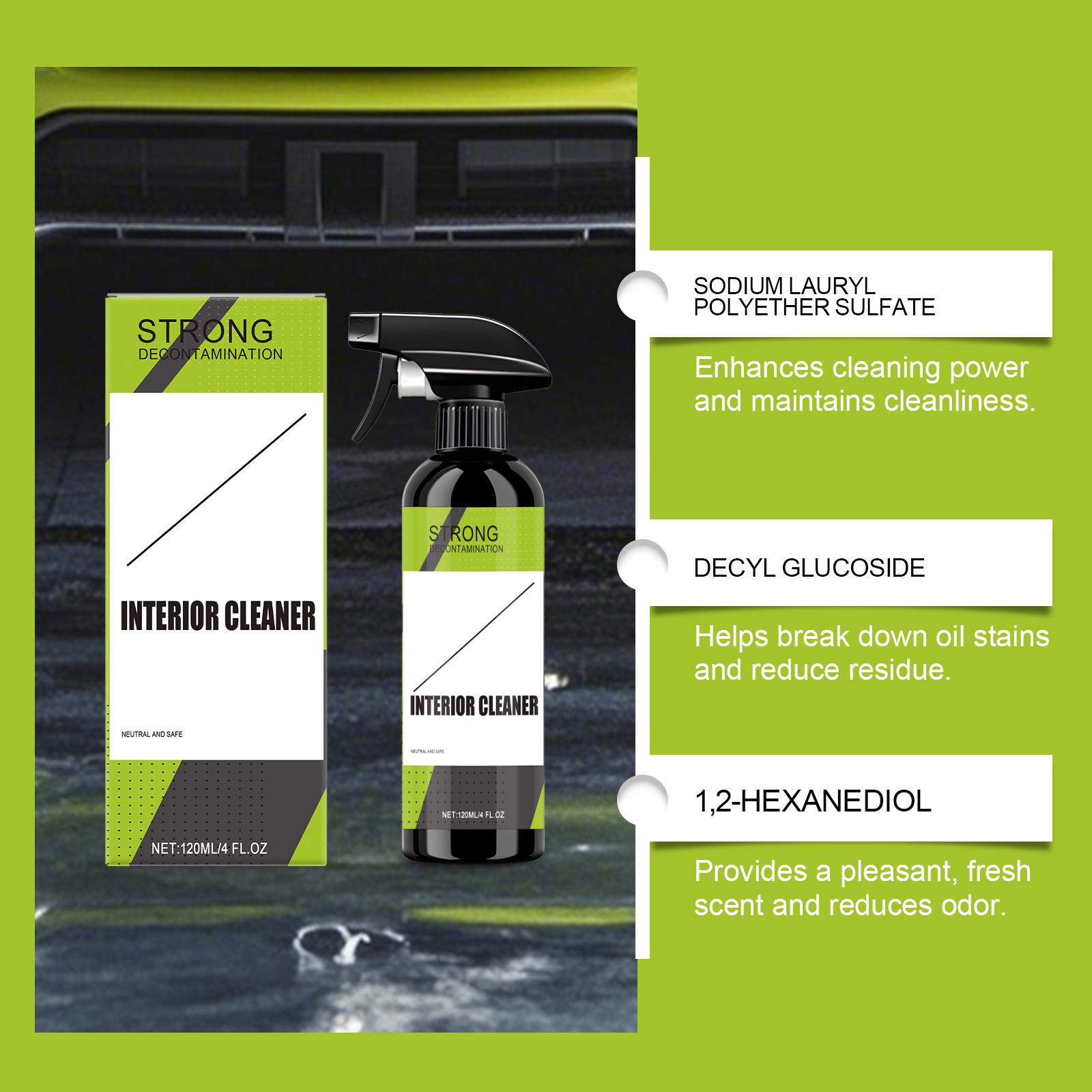 

Easy to Use Water Free Formula Car Interior Cleaner Sprayer for Quick Cleaning of Seats Dashboards and Ceilings 120ml 1