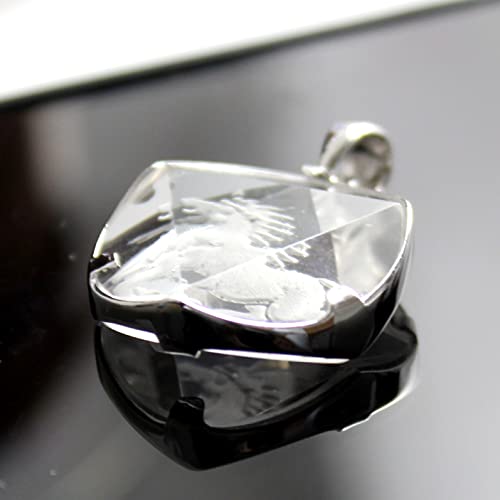 Carmelo: Horse Crystal Pendant In Sterling Silver (925) for Men and Women
