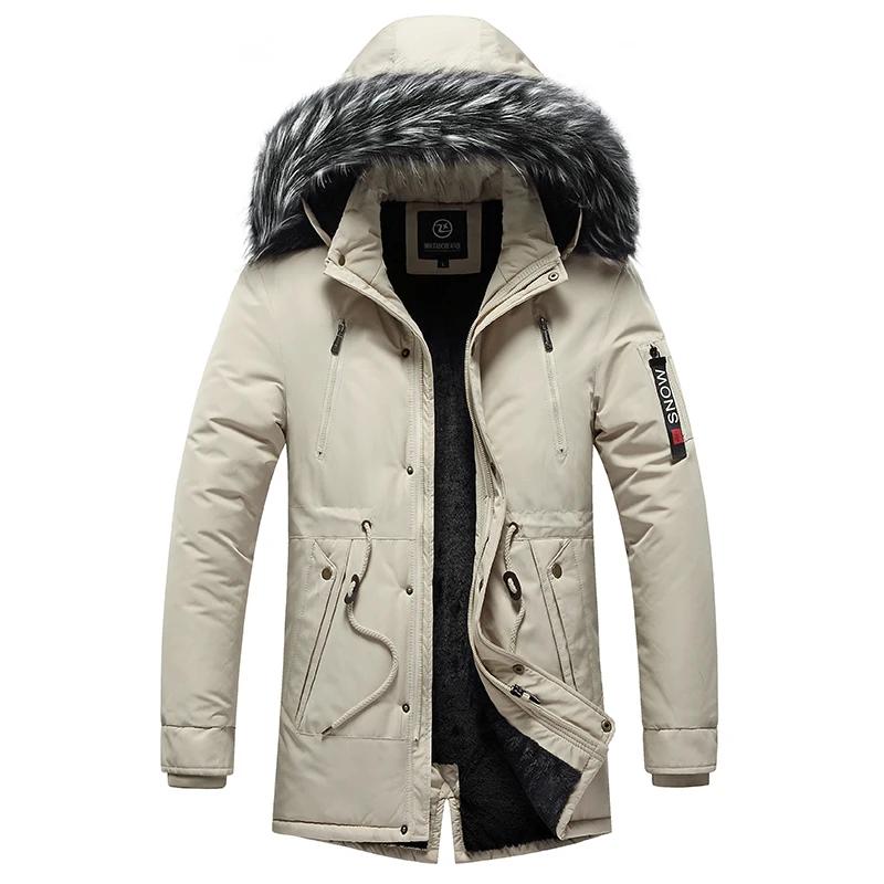 Winter Men Warm Jacket Men Windproof Casual Parkas Jacket Coat Men Thicken Outwear Hat Jacket Male