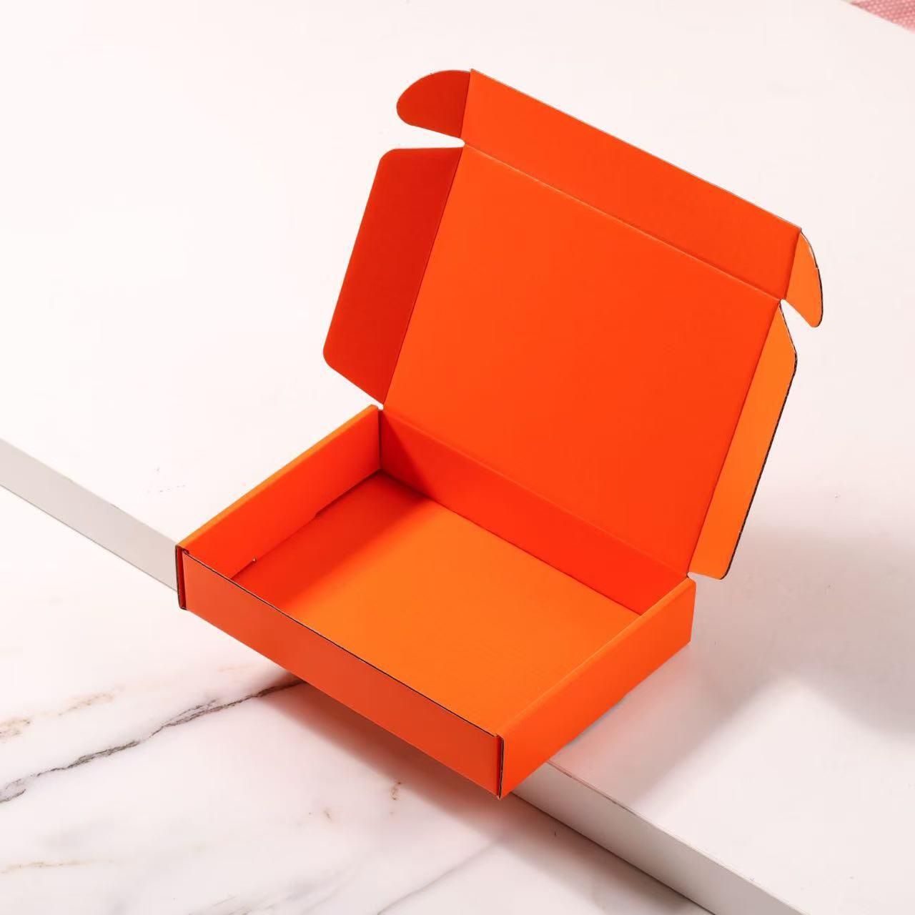 Durable 5-Layer Corrugated Orange Airplane-Design Cardboard Box for Secure Packaging 130x80x25mm; Extra Hard; Orange (Premium)
