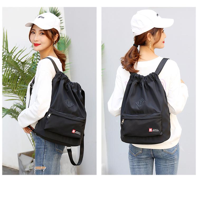 Rucsac impermeabil cu șnur - Capacitate mare, Geantă casual pentru școală și călătorii pentru exterior