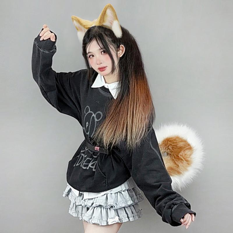 Halloween Shiba Inu Cosplay | Realistic Dog Ears Headband  Horns Cosplay Cat Ears
