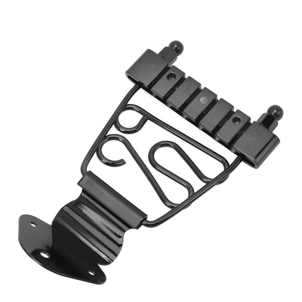 6 String Guitar Trapeze Tailpiece Metal Height Adjustable Guitar Trapeze Bridge Tailpiece for Replacement Black