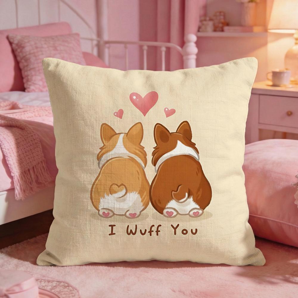 Adorable CCute CorgiS Cushion Cover Premium Comfort Reversible Pillow Cove Two in One Design for Any Room Car Interior