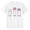 Rock Paper Scissors Cat Paws T-Shirt Cute Kitty Lover Graphic Tee Funny Kittens Graphic Outfits Lovely Gift Short Sleeve Blouses