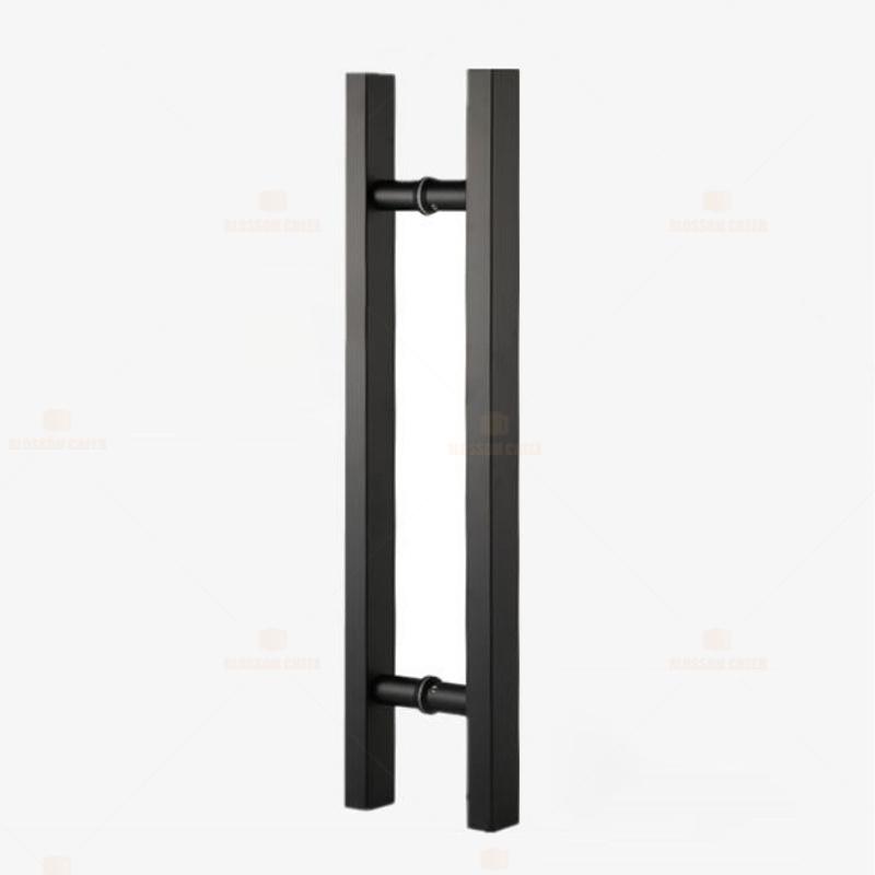 Modern Stylish Durable Iron Door Handles Long Stainless Steel Front Entry for Hotel/Mall/Office Use 1 Year Warranty Easy