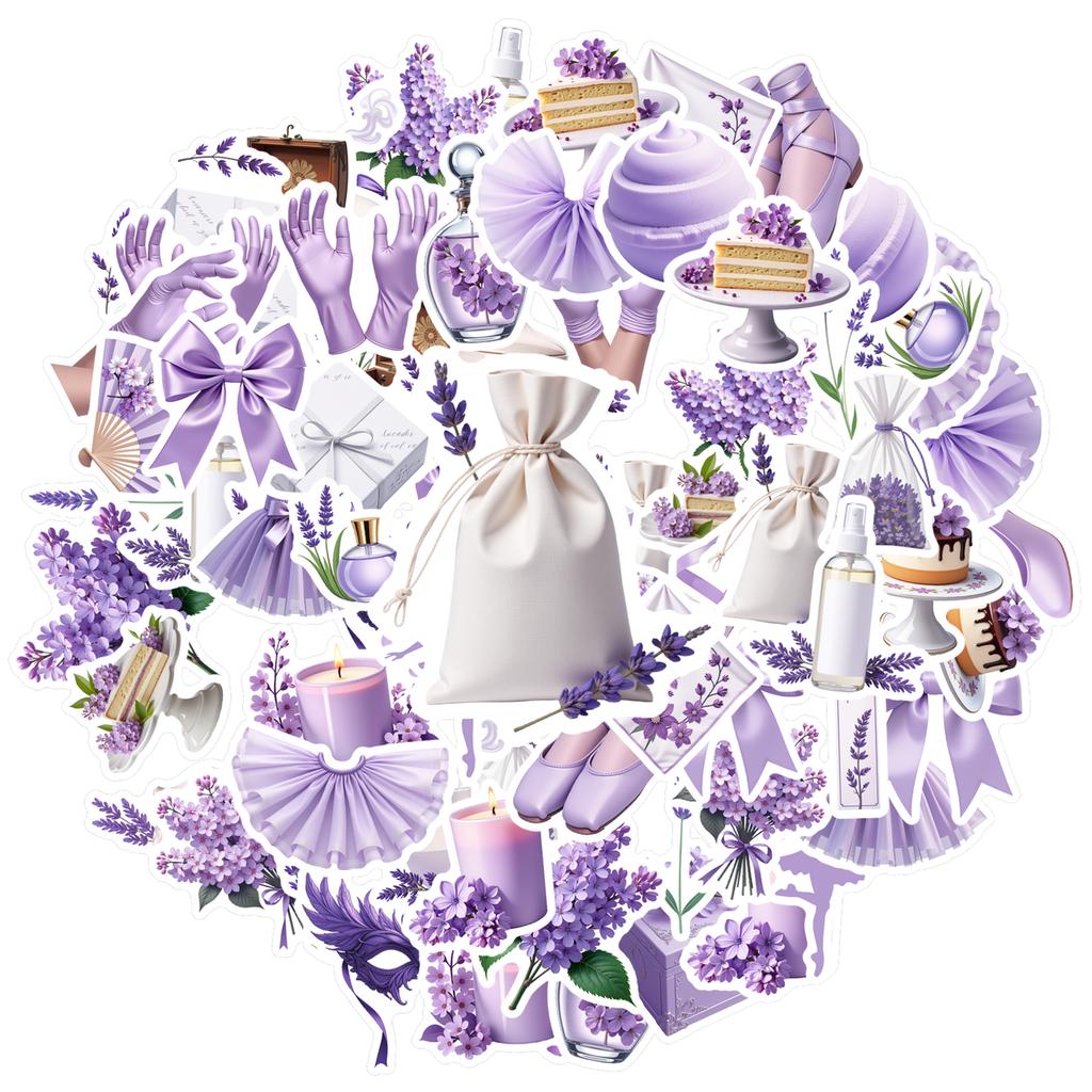 35pcs Vintage Ballet Stickers Classic Lavender Stickers Stickers For Guitar Laptop Helmet Skateboard Laptop