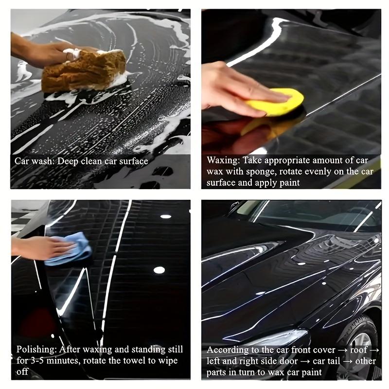 200g For Black Car Paint Care Waterproof Wax Renovation Polishing Protection Car Care Hydrophobic Coating (With Sponge)