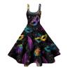 Women's Halloween Print Sexy Off-The-Shoulder Punk Vintage Dress