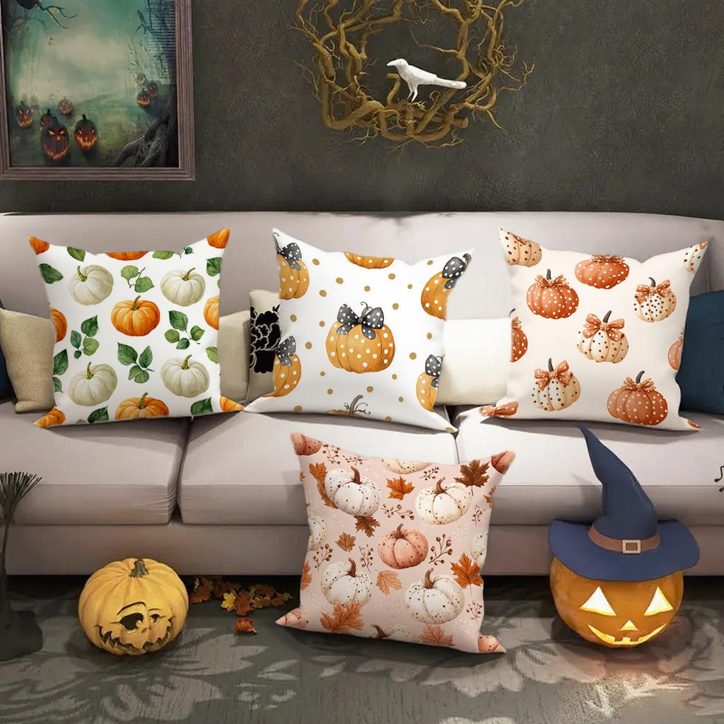 1pcs Pumpkin-Printed Pillowcases for Autumn VibesSuitable for sofa car bedroom decorative cushion cover pillow cover