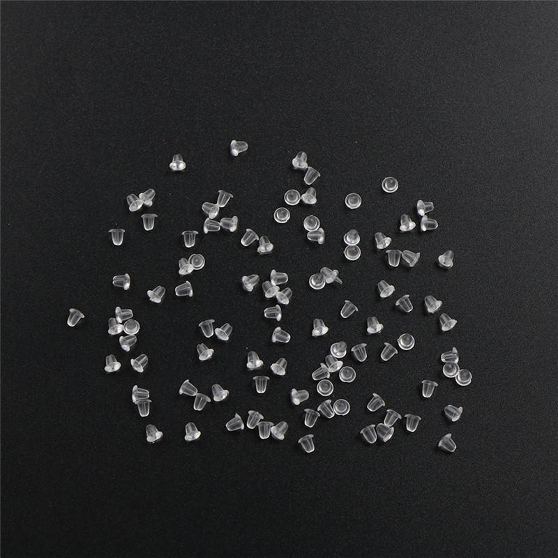100Pcs Earrings Jewelry Accessories Bullet Rubber Ear Plugging/Blocked Diy