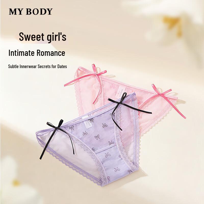 mybody Women's Sweet Mesh Thong Underwear