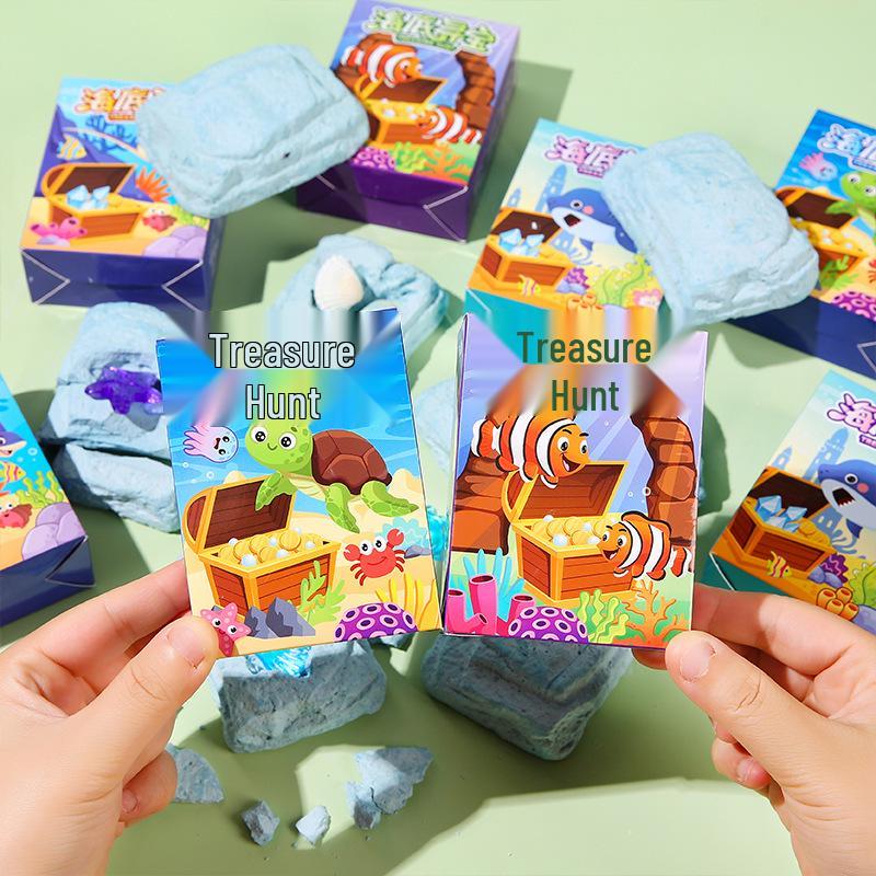 Kids' Underwater Treasure Hunt: Archaeological Dig Toy for Primary Students - Educational Shells & Gems Parent-Child Gift