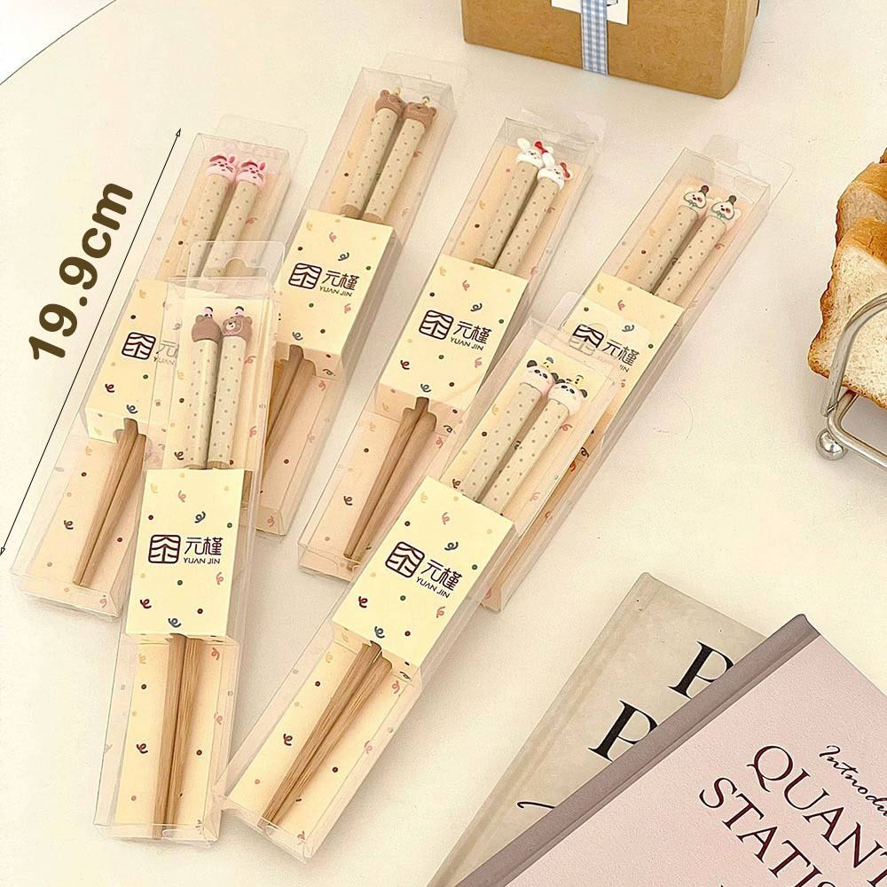 Cartoon Animal Chopsticks Bamboo Non Slip Chopsticks New Long Chopsticks  Tableware