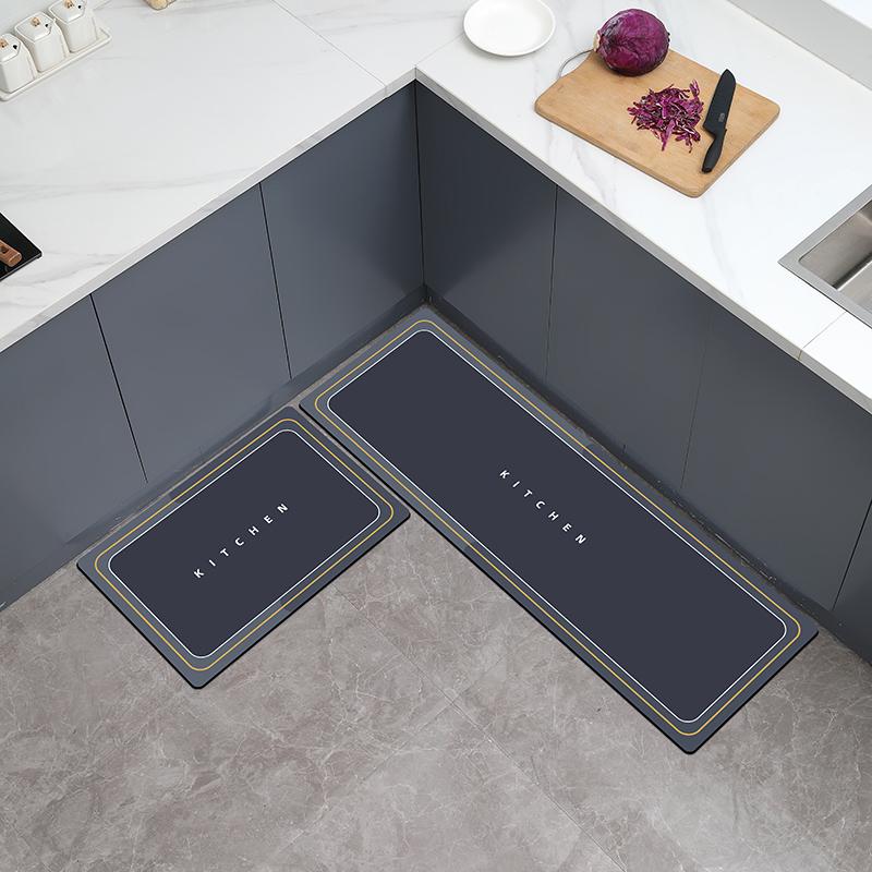 High-quality Diatomite Kitchen Floor Mat with Non-slip Bottom Super Absorbent Floor Mat, Quick Drying Bathroom Living Room Carpe