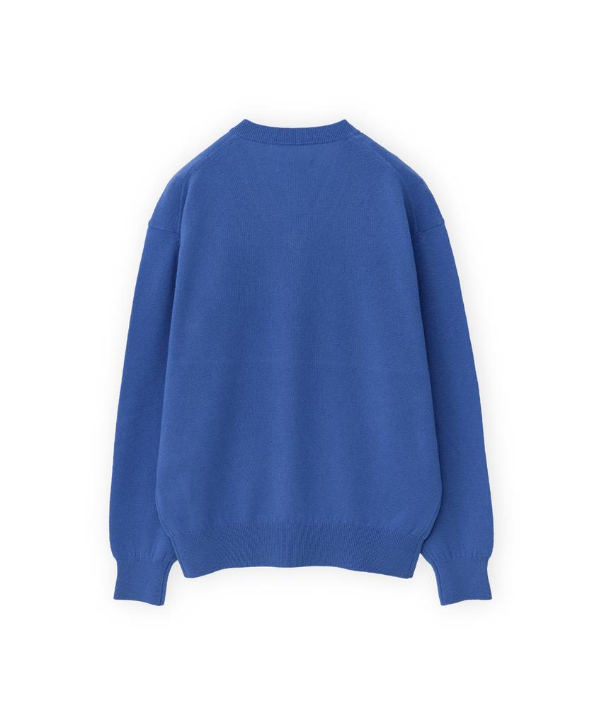 Beulaunyadeu Extra Super Fine V-Neck Knit, Blue
