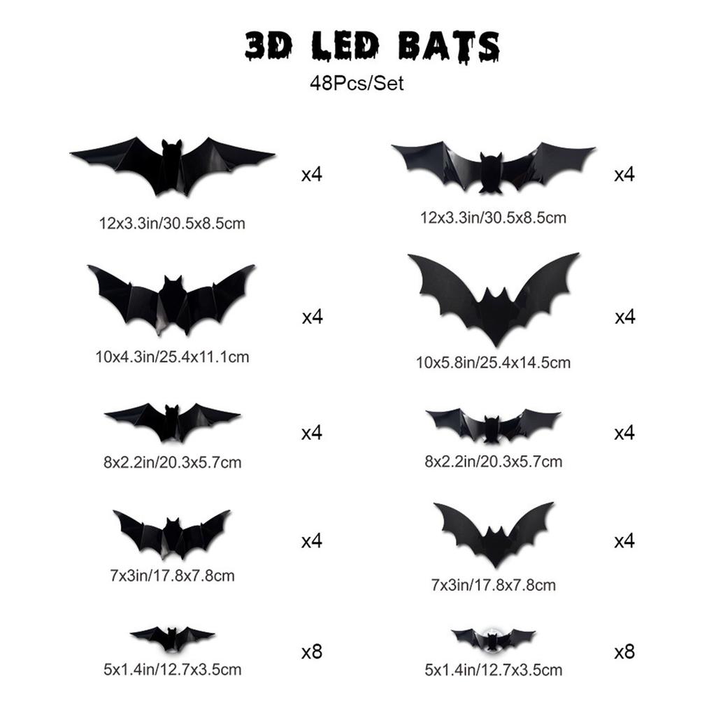 Halloween LED Night Light Wall Sticker – PET Decorative Light For Party And Room Setup