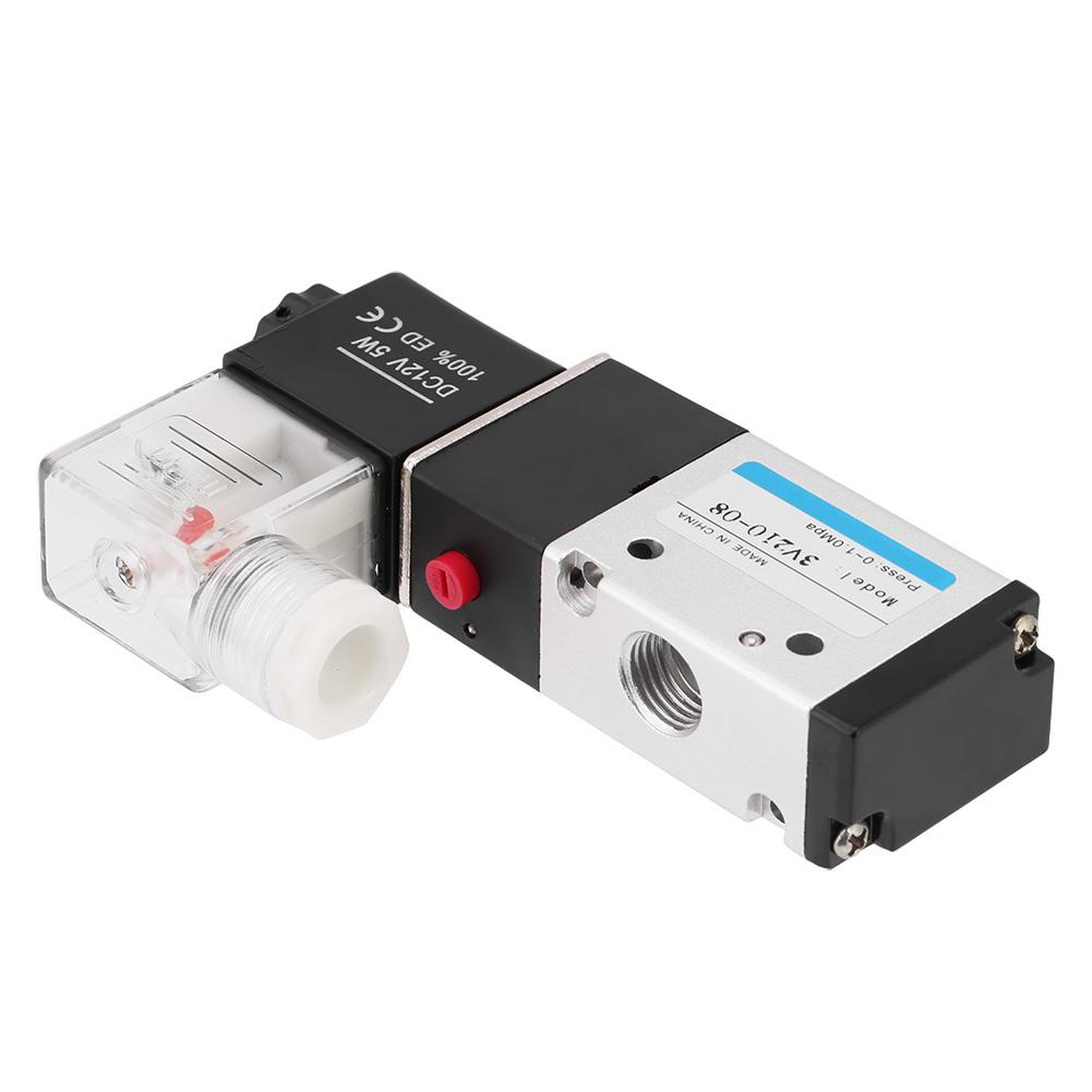 1pc Pneumatic Solenoid Valve 3-Way 2-Position Type G1/4 0.15 - -0.8 MPa (AC220V)