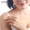 Lindon Classic  Zircon Ring Ladies Jewelry Wedding Promise Party Gift