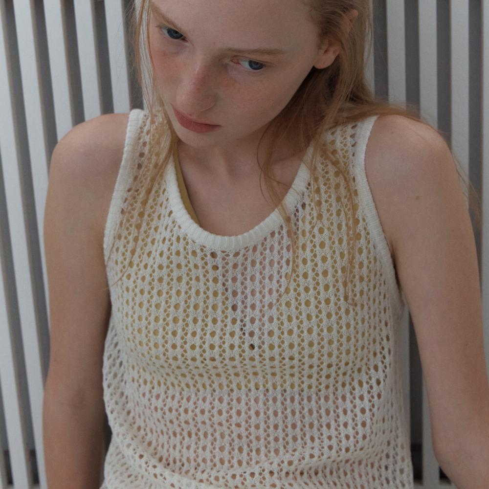 Elssibeui Crochet Knit Cover-Up Dress_White
