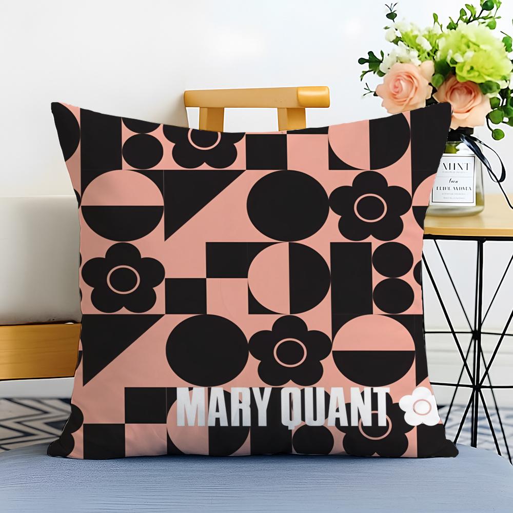 Fashion MMaryQQuant Cushion Cover Washable Linen Pillowcase Soft for Sofa Bed Cozy Home Room Decor