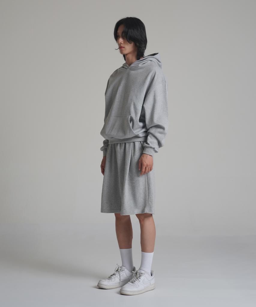 Loose Fit Crop Easy Hoodie - Gray
