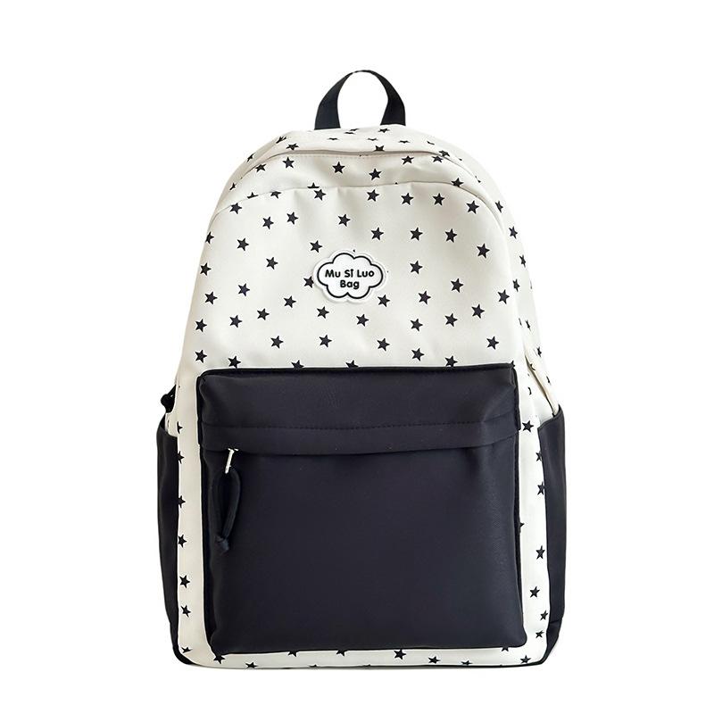 Schoolbag New Japanese Ins High Value Fresh Sweet Cute Star Backpack Junior High School Students Lightweight Travel Backpack