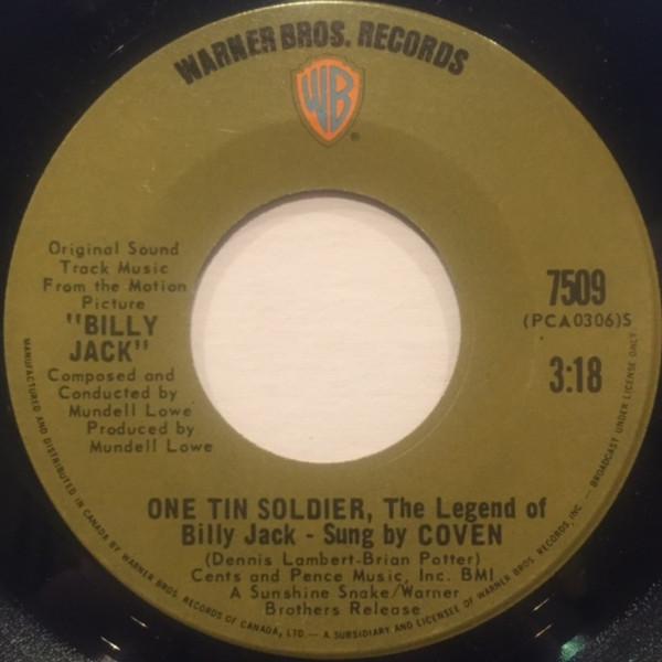 

7inch Record COVEN (3) - One Tin Soldier (The Legend Of Bill 7509 Warner Bros. Re 1971 Canada Rock Used