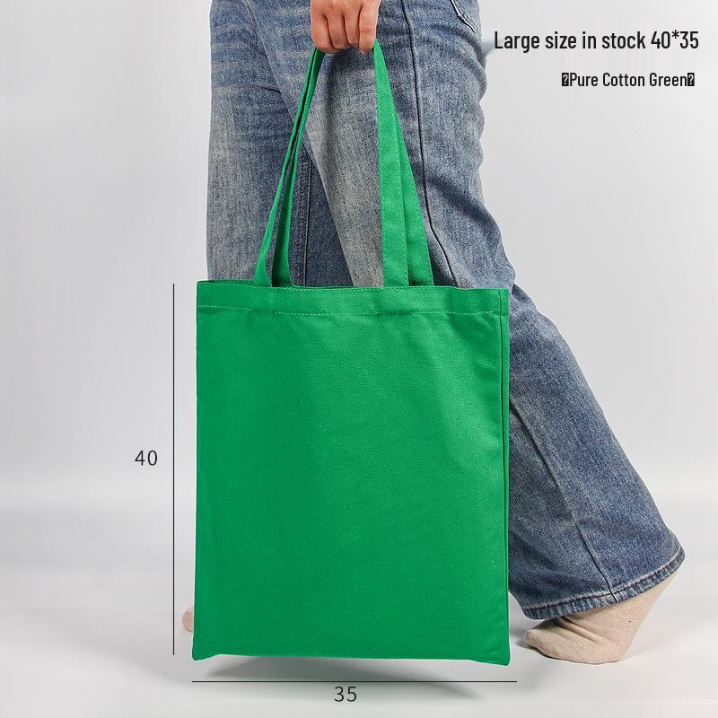 Customizable White Canvas Tote Bag with High-End Feel