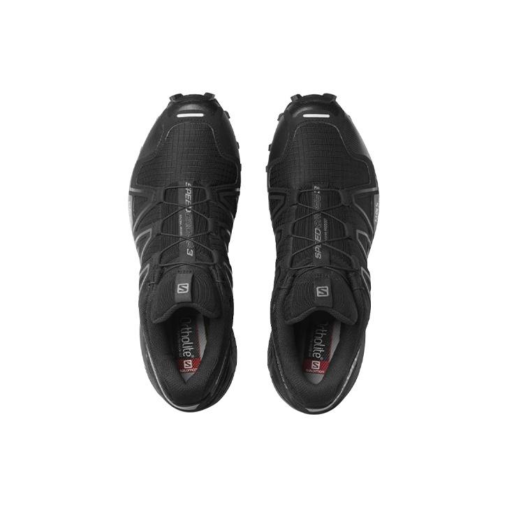 SALOMON Speedcross 3 Outdoor Sports Fabric Synthetic Leather Low Top Running Shoes Unisex Running Shoes Black 410855