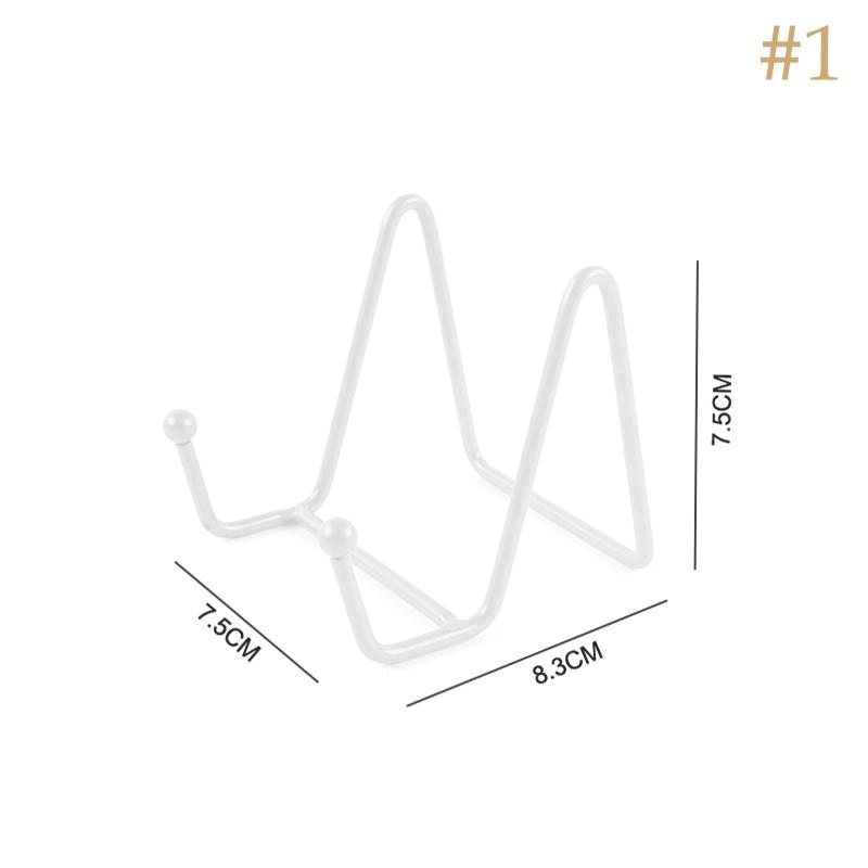 Iron Art Magazine Display Stand for Single Plate Bowl Picture Frame Tabletop Dish Rack for Office Desk