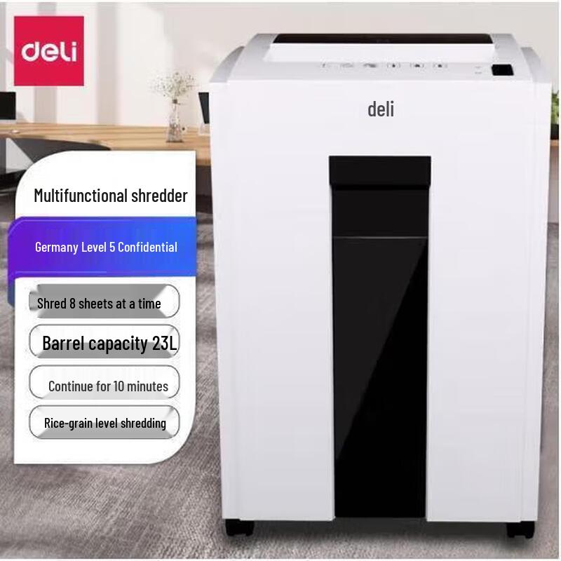 

deli 9953 High-Security Paper Shredder CN plug (adapter included)