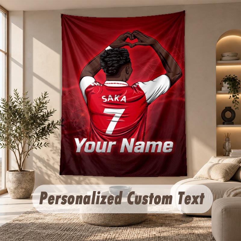 Tapestry Custom Name Text, Wall Hanging Tapestry Home Room DecorBukayo Saka