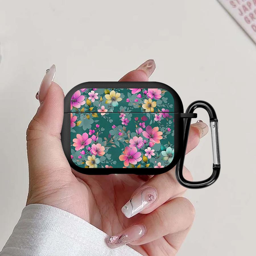 Retro Flowers Earphone Cases Cover Case For Airpods 2 4 3 Pro2 Pro 1 Pro3