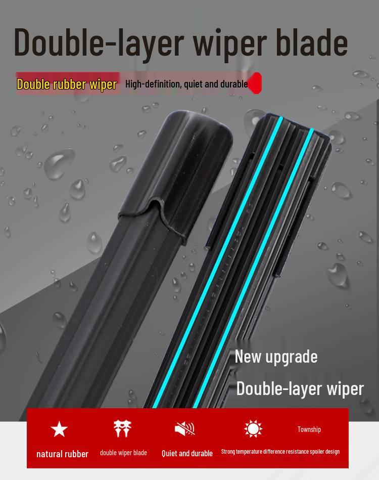 Dual Rubber Wiper Blade Compatible with Baojun 730, 560, 630, 310, 510, 610, 330.