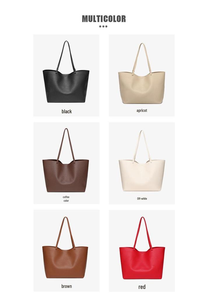 Women's Large Soft PU Mother-Child Shoulder Tote – Niche Fashion, Spacious Design