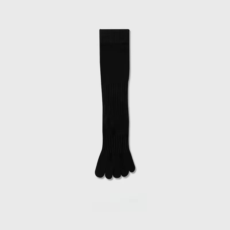 High Quality Women's Solid Color Knee High Anti-Slip Socks  Athletic for Yoga, Pilates & Fitness, Breathable Five Toes