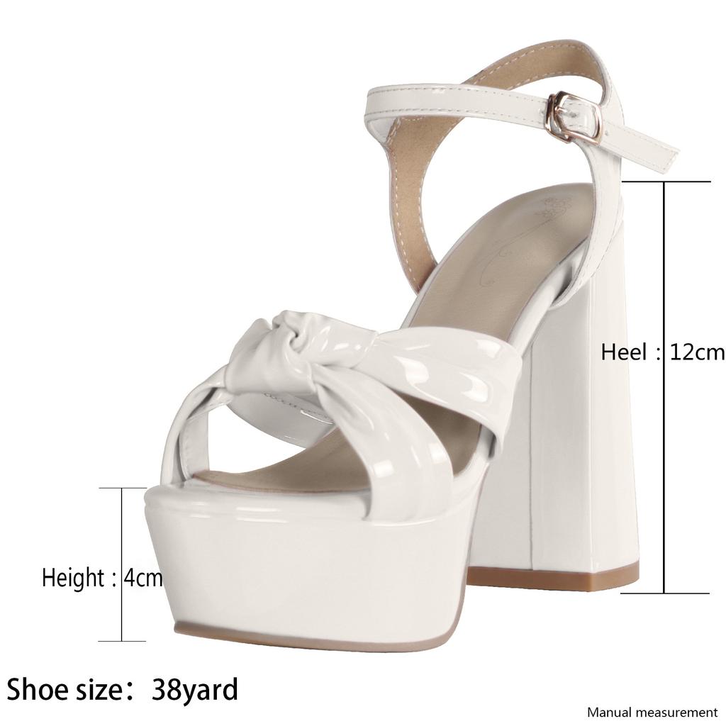 Summer New Women's Fashion Sandals Open Toe Waterproof Platform Thick High Heel Sandals Large 43 Heels Women Slippers
